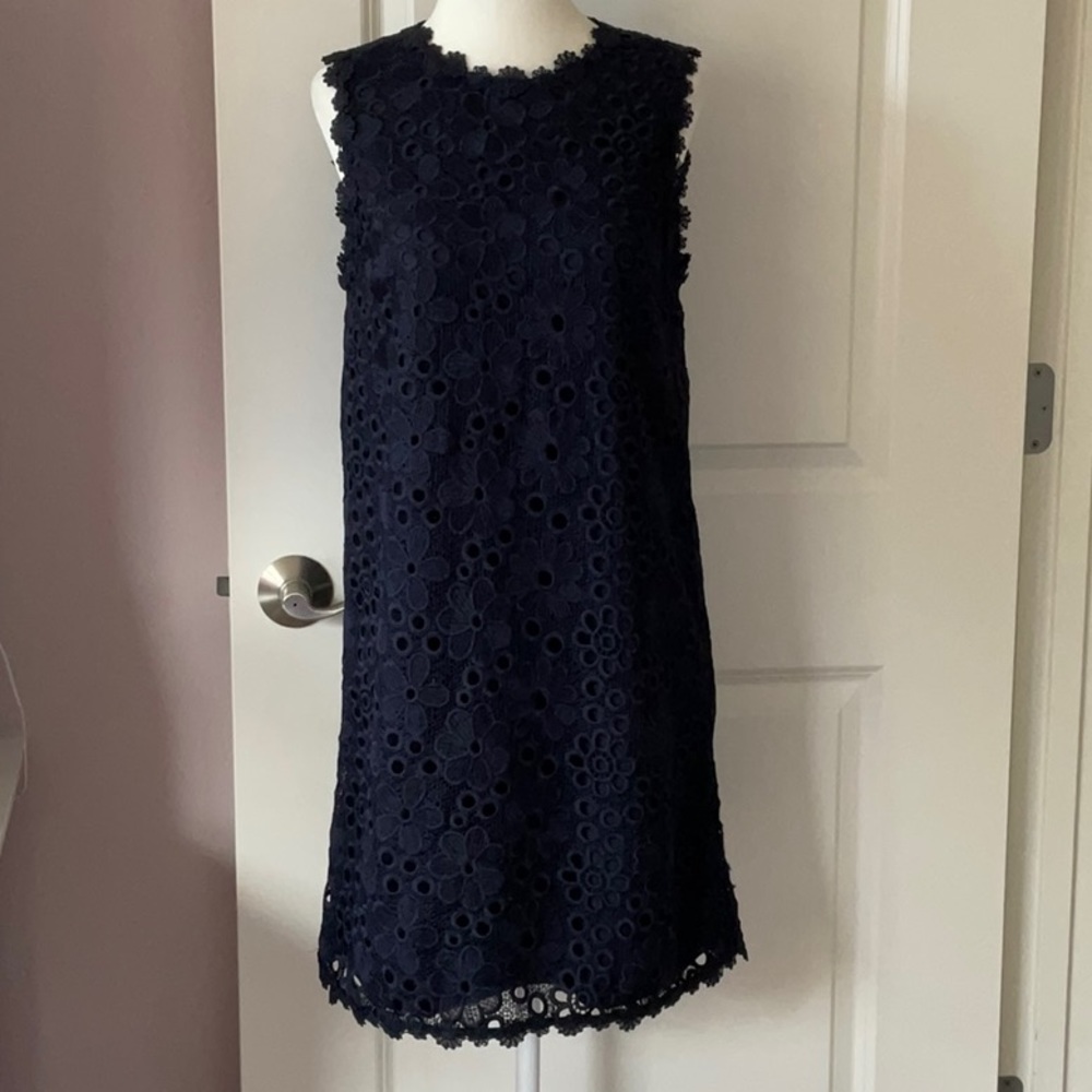 kate spade Shore Thing Lace Shift Dress in Rich Navy Dress Size 2